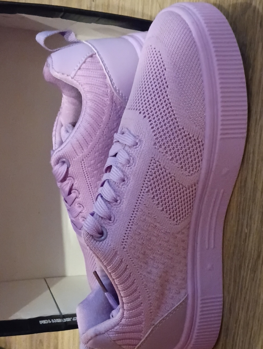 IDIFU Women's Knit Athletic Sneaker - Lilac Purple